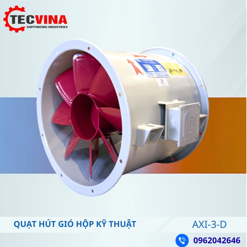 Quạt hút gió công nghiệp thông gió trục kỹ thuật AXI-3-D